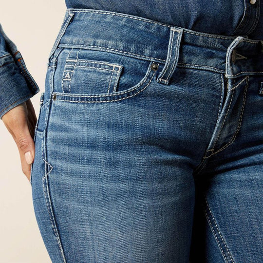 Womens Ariat Aisha Mid Rise Boot Cut Jean- Ithica