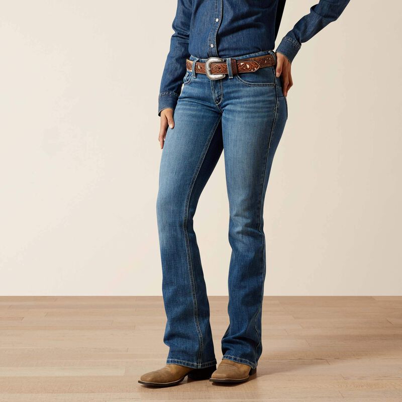 Womens Ariat Aisha Mid Rise Boot Cut Jean- Ithica