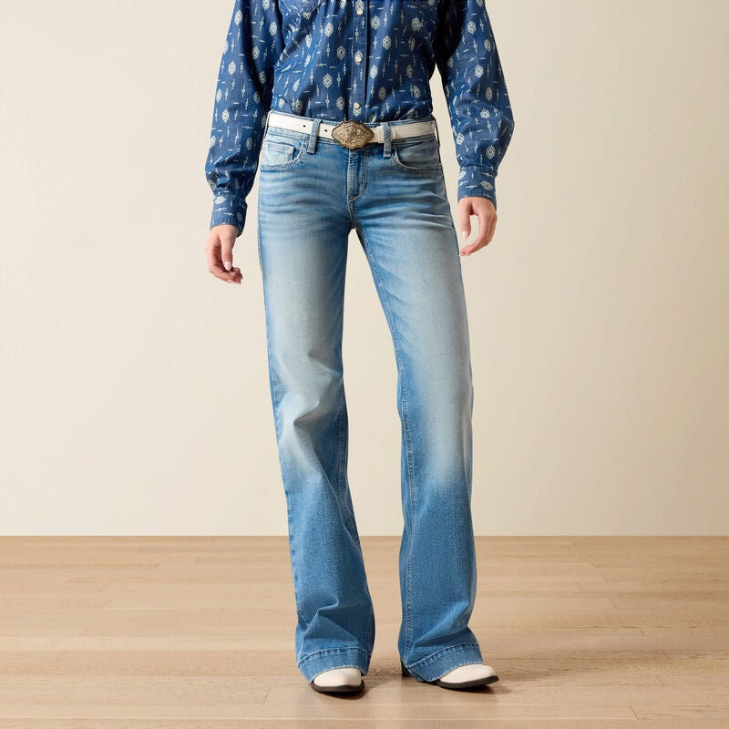 Womens Ariat Clara Mid Rise Trouser Jean - Yuba