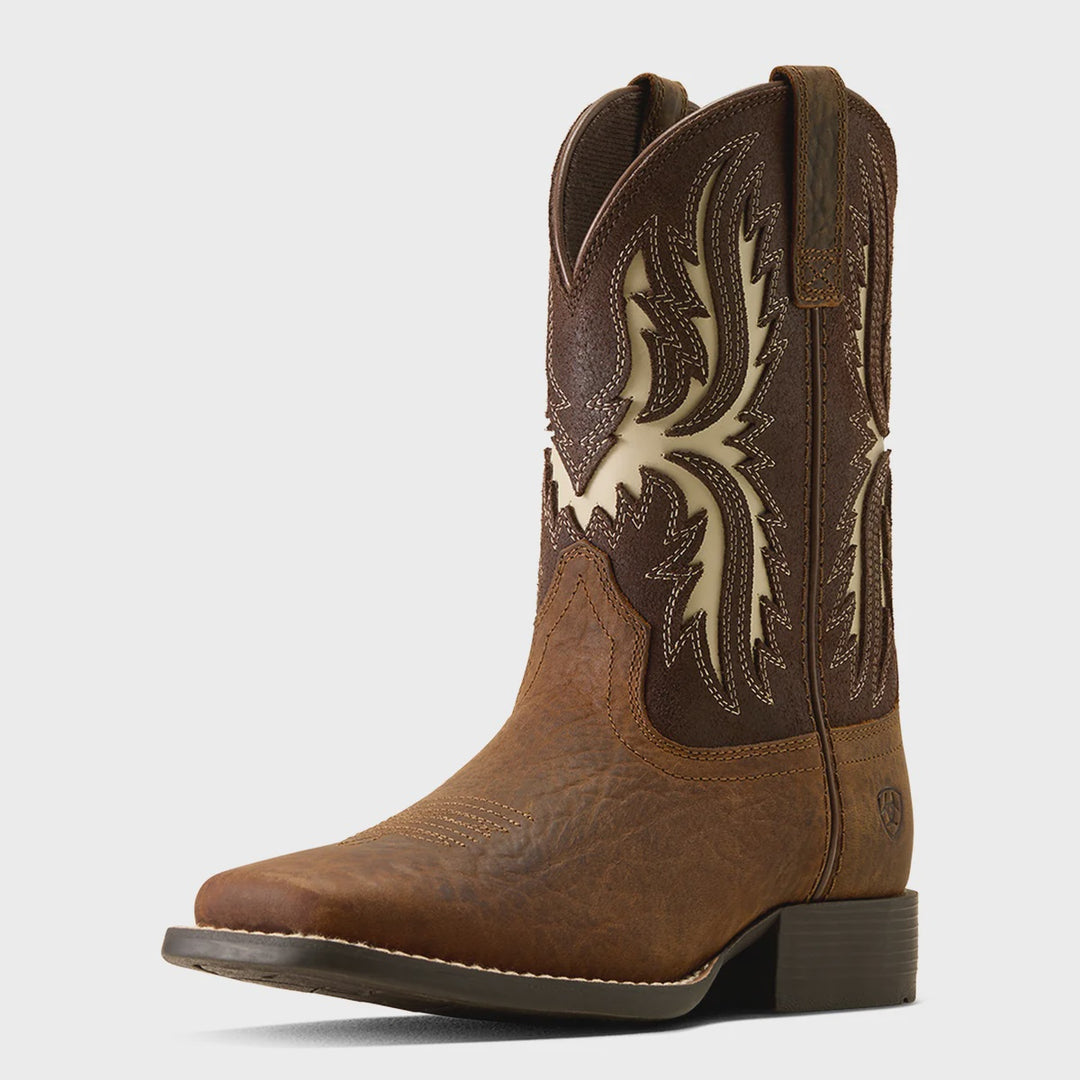 Youth Kids Ariat Driftwood Western Boot - Earth / Royal Chocolate