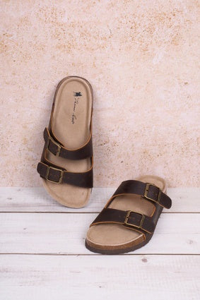 Womens Thomas Cook Trinity Buckle Sandal - Oiled Crazy Horse