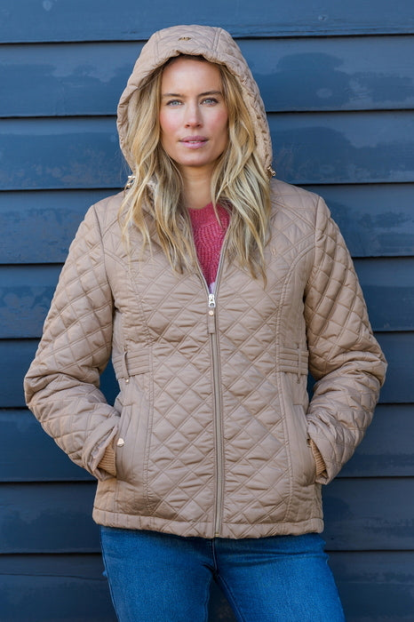 Womens Thomas Cook Peta Fluffy Lined Dressy Jacket - Tan / White