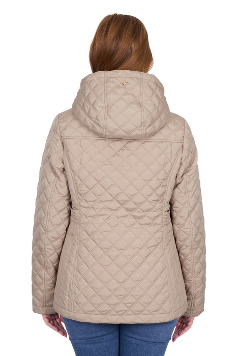 Womens Thomas Cook Peta Fluffy Lined Dressy Jacket - Tan / White