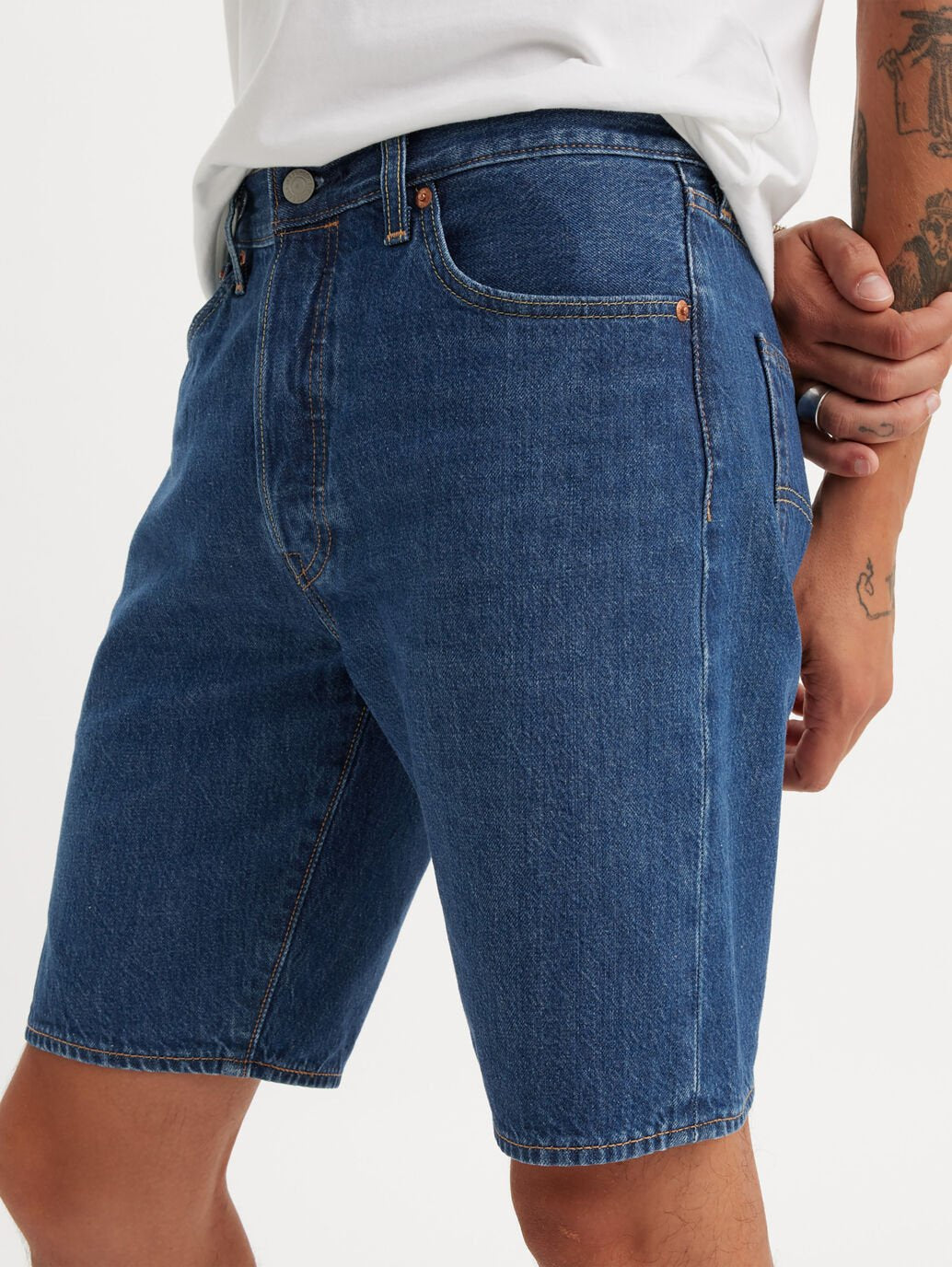 Mens Levi 501 Original Shorts - Chips &amp; Dip Lightweight (7382630858829)