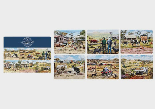 A Farming Life - 6 pack placemat (7354779009101)