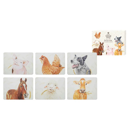 Farmyard Faces 2 - 6 Pack Placemat