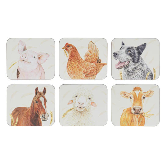 Farmyard Faces 2 - 6 Pack Placemat
