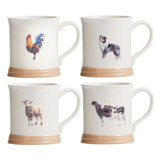 Farm Friends 2 - 4 pack assorted mugs