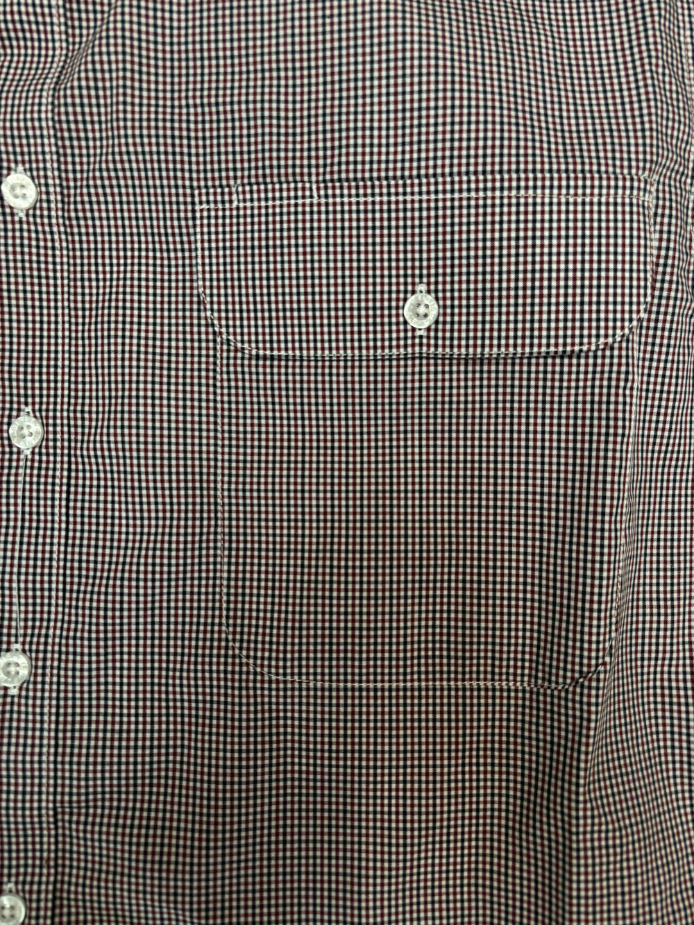 Mens Bisley Micro Check LS Shirt - Red (7012130553933)