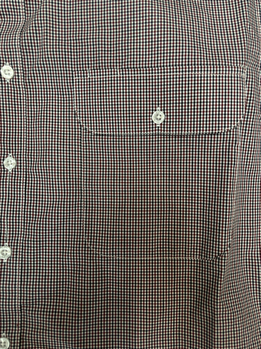 Mens Bisley Micro Check LS Shirt - Red (7012130553933)