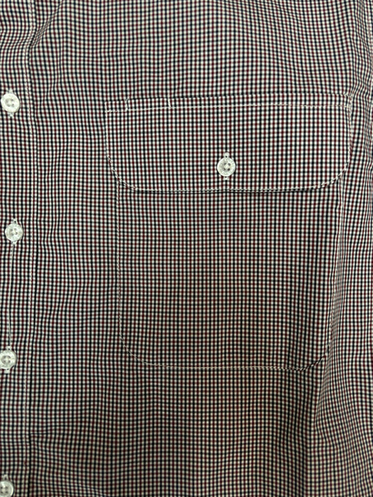 Mens Bisley Micro Check LS Shirt - Red (7012130553933)
