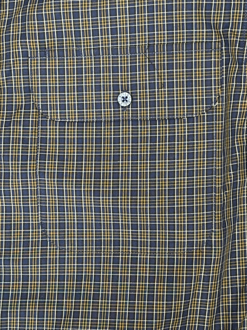 Mens  Bisley Small Check LS Shirt - Dark Navy (7012128456781)