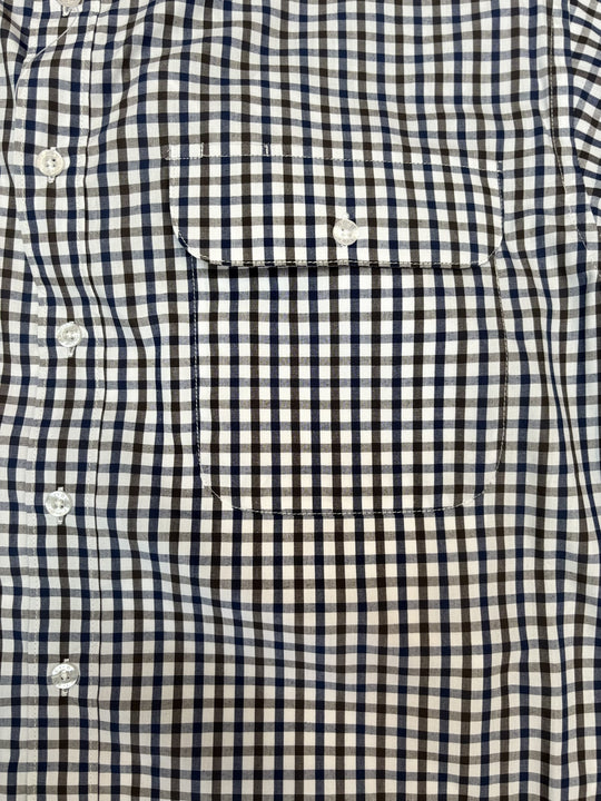Mens Bisley Small Check LS Shirt - Brown (7012131799117)