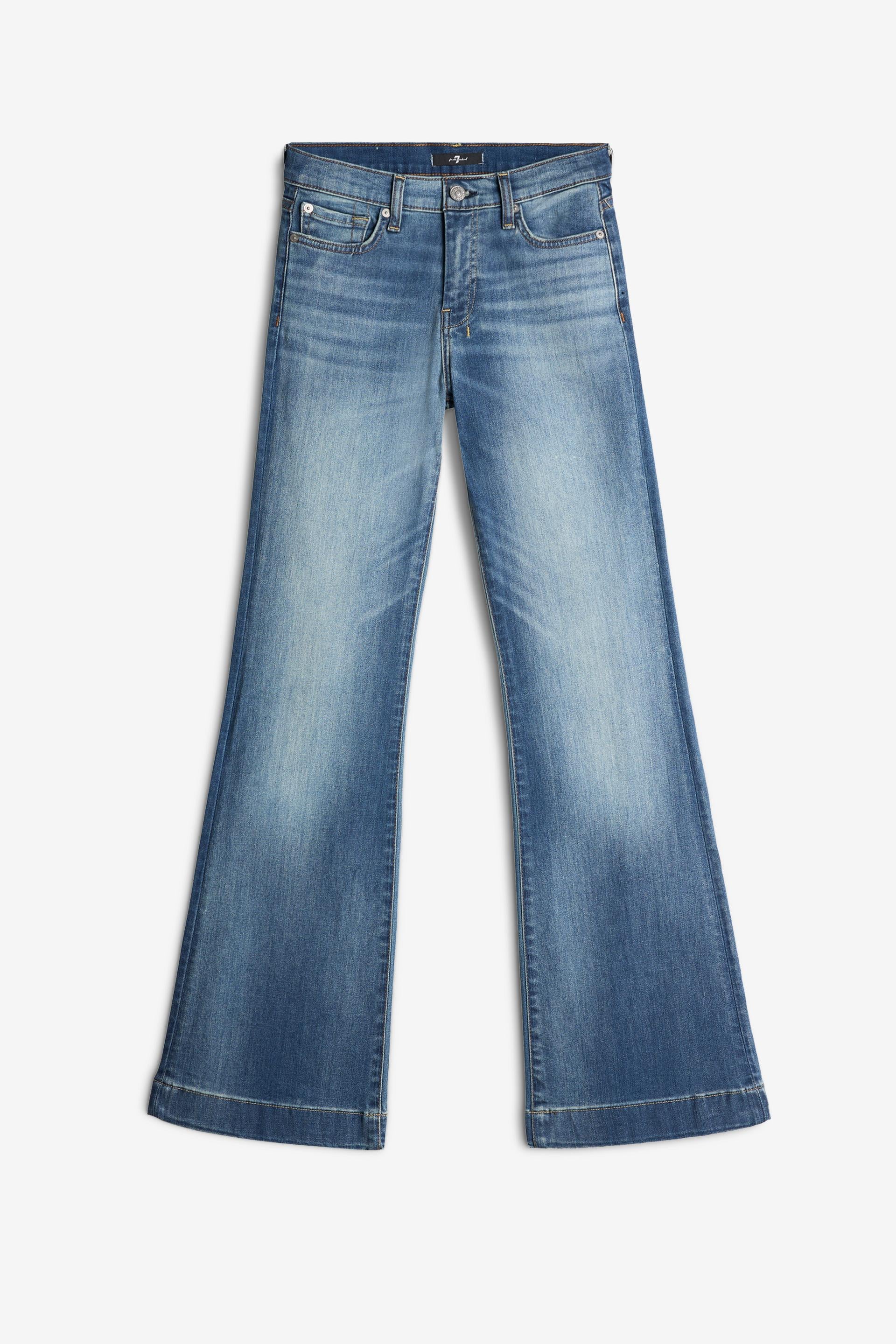 Womens 7 For all Mankind Dojo Tailorless Jean - Distressed Authentic Light