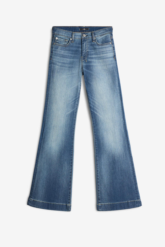 Womens 7 For all Mankind Dojo Tailorless Jean - Distressed Authentic Light
