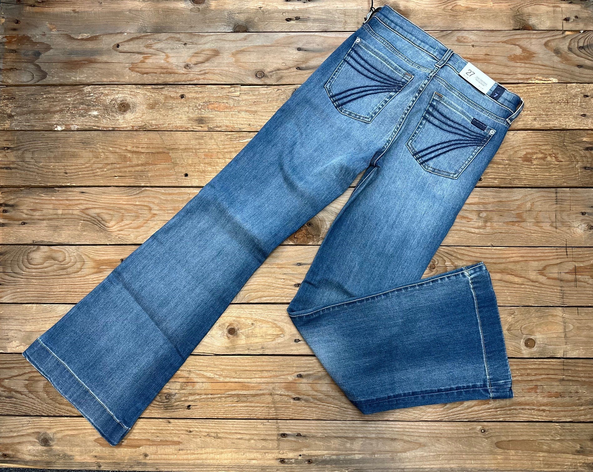 Womens 7 For all Mankind Dojo Tailorless Jean - Distressed Authentic Light (7529359933517)