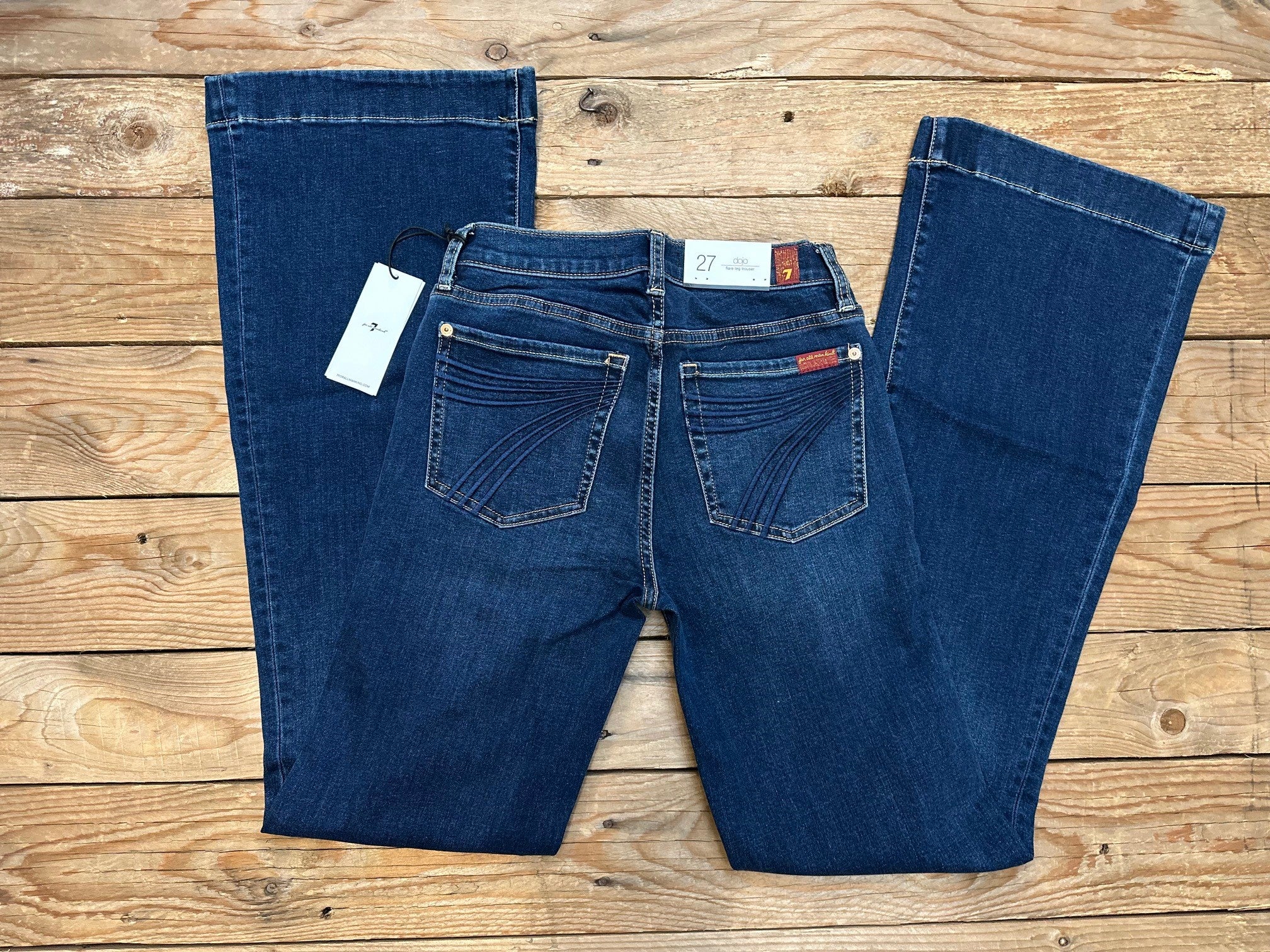 Womens 7 for All Mankind Dojo Jean -36 Leg - Medium Melrose (7529359867981)