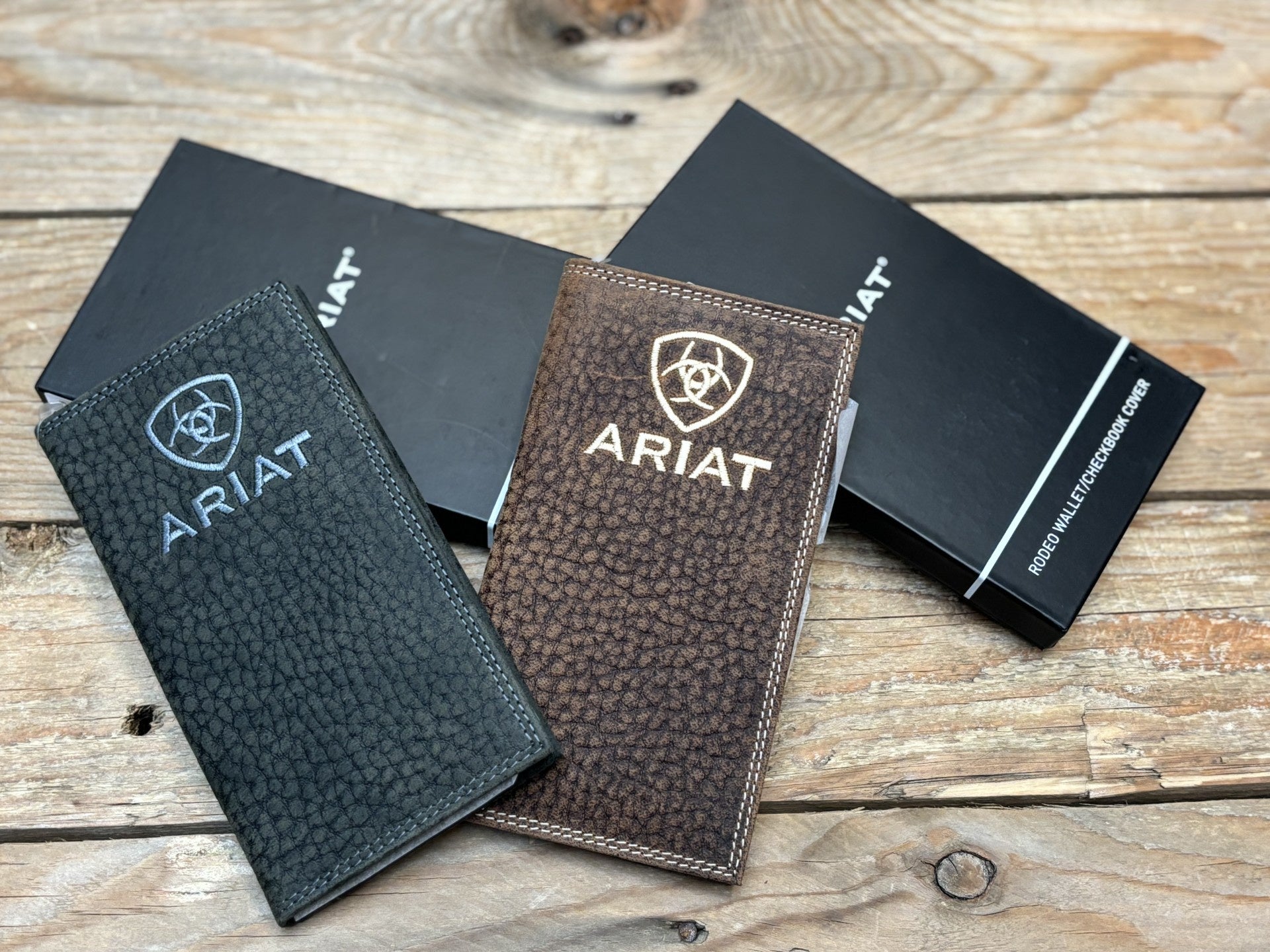 Mens Ariat Rodeo Wallet - Bullhide with Logo (7272710930509)