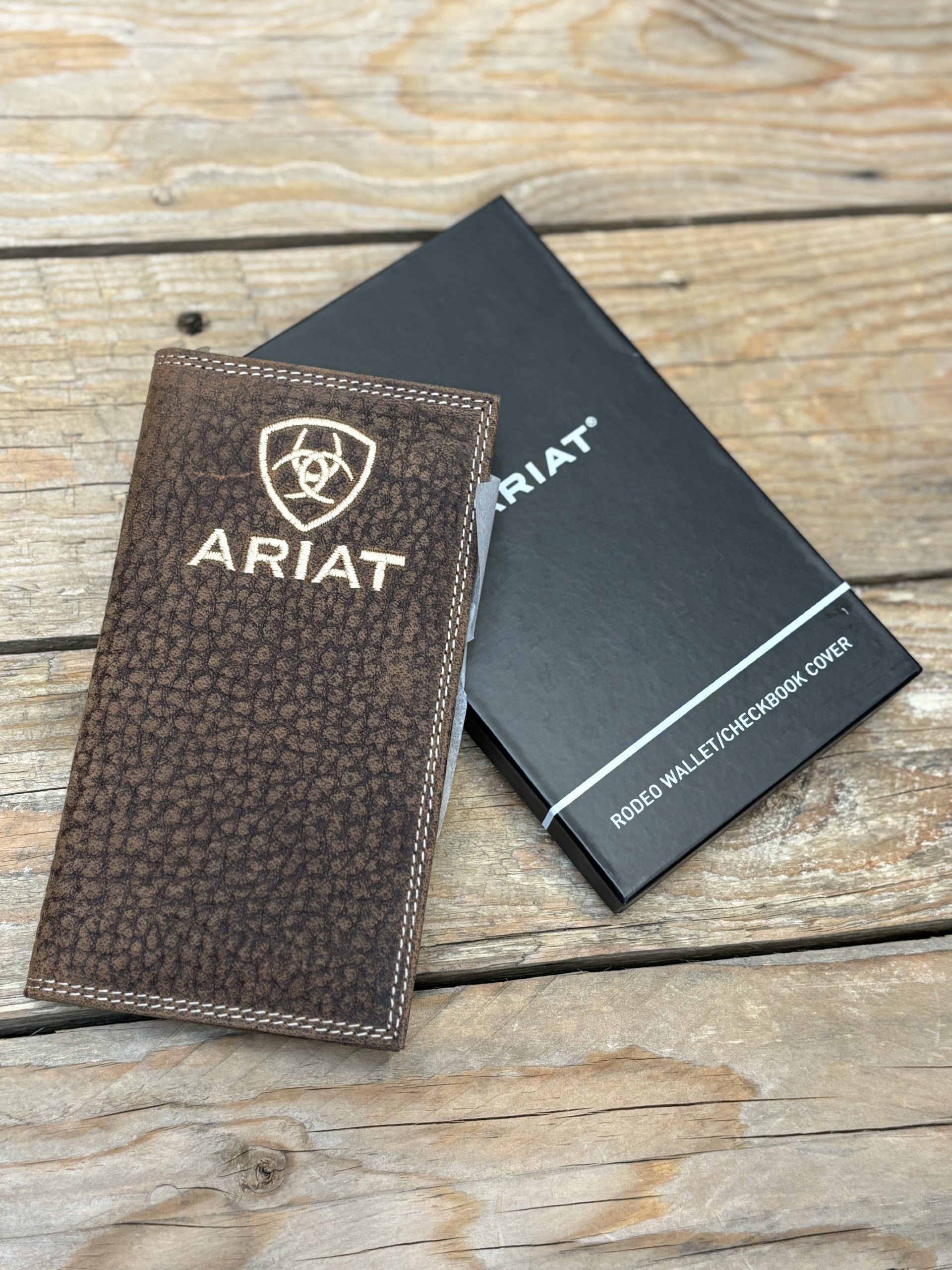 Mens Ariat Rodeo Wallet - Bullhide with Logo (7272710930509)