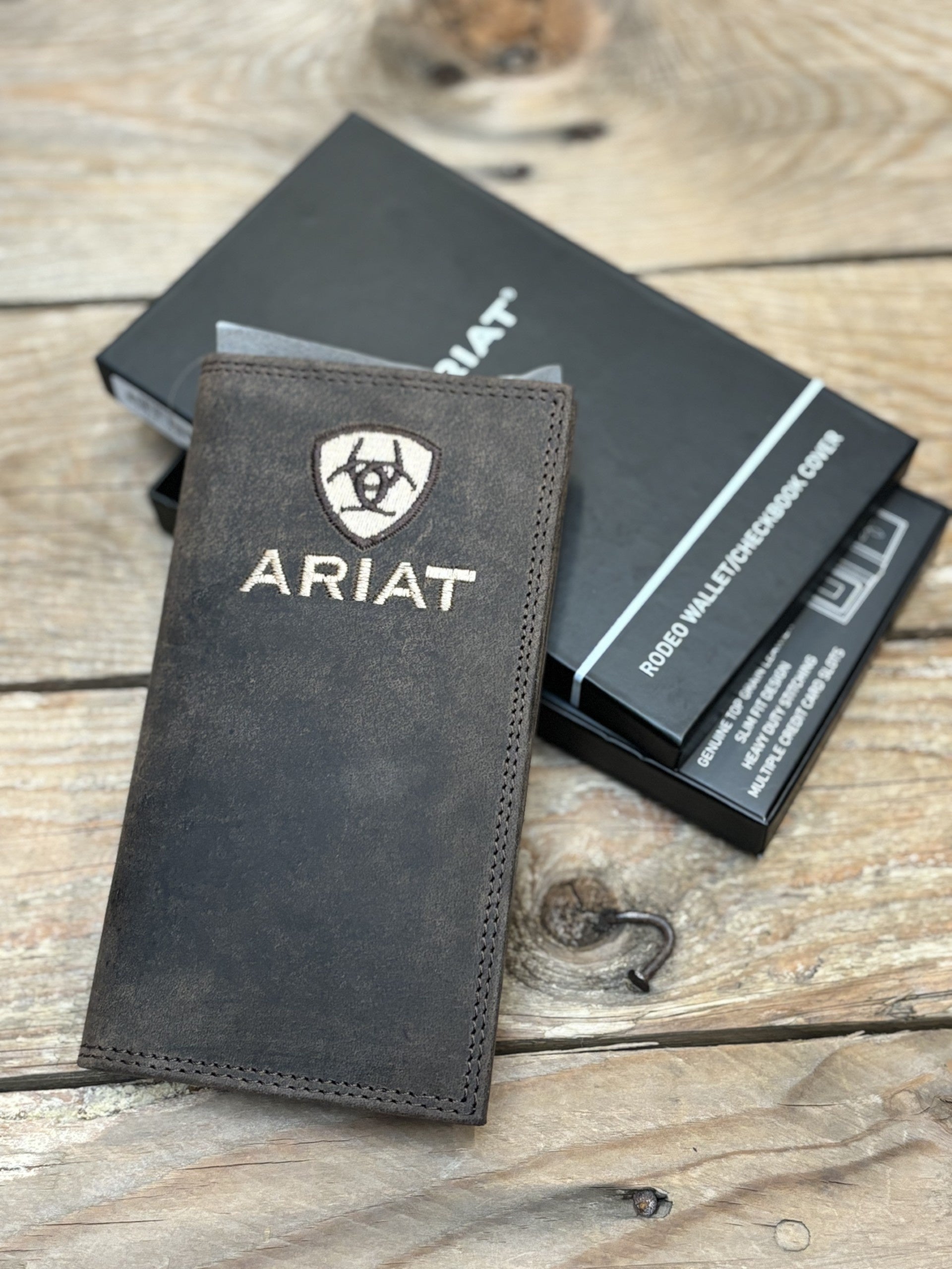 Mens Ariat Rodeo Wallet - Crazy Horse (7272716632141)