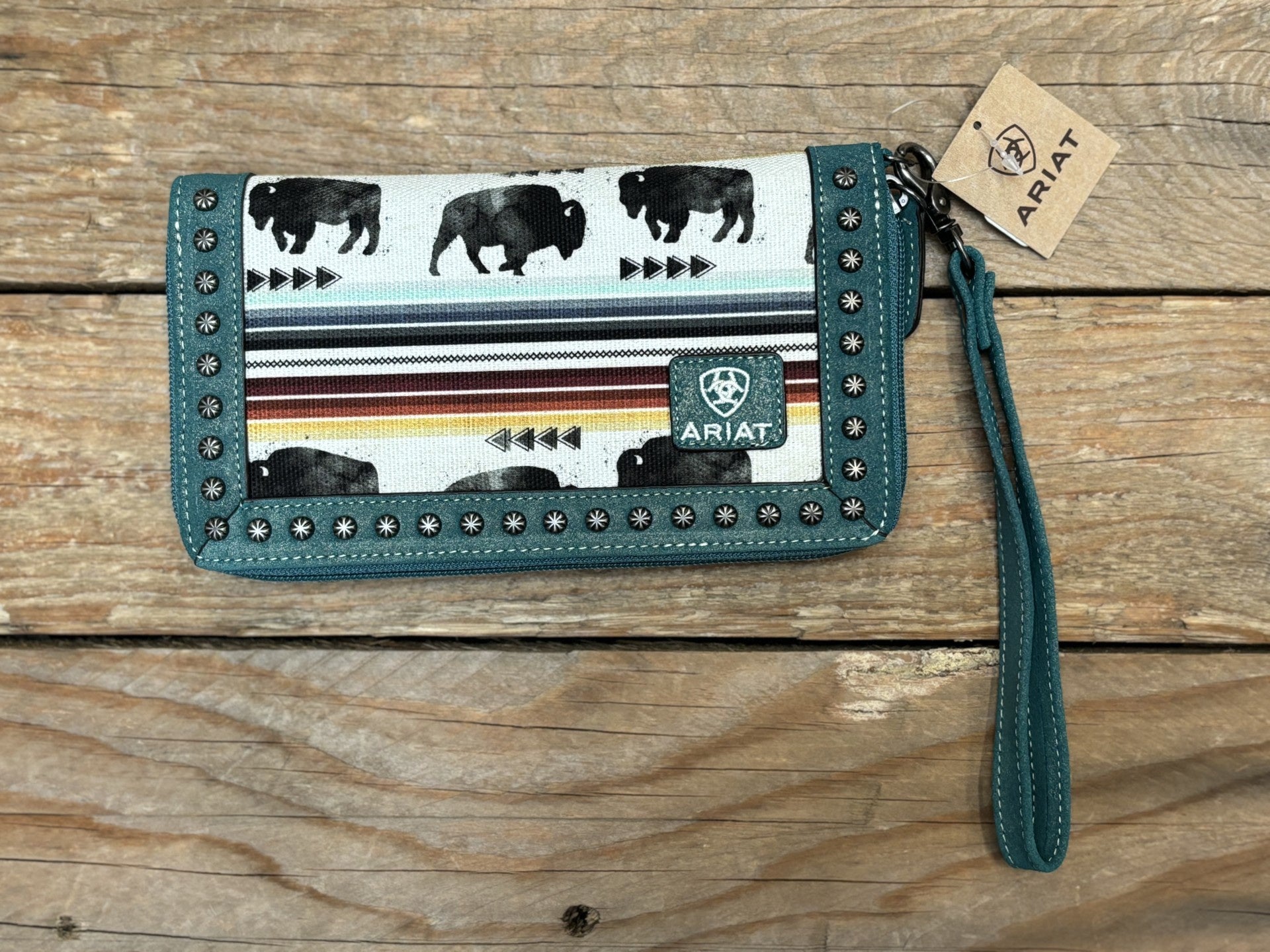 Ariat Buffalo Print Clutch Wallet (7272705654861)