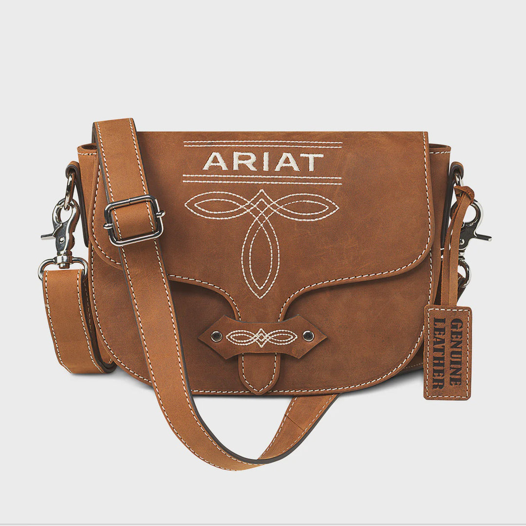 Womens Ariat Lynn Small Crossbody Bag - Medium Brown