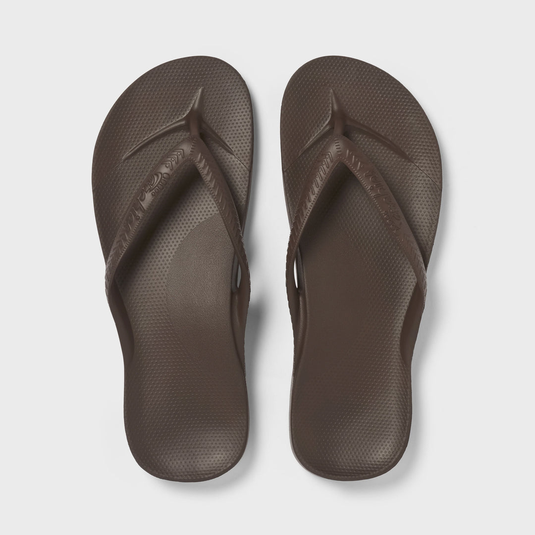 Archies Arch Support Thongs - Brown