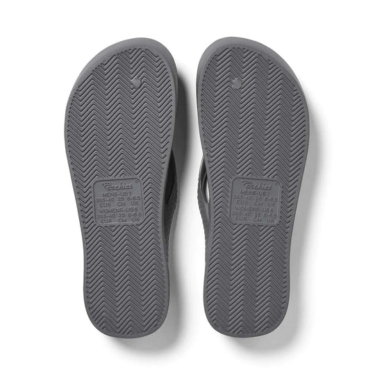 Archies Arch Support Thongs - Charcoal (6966176776269)