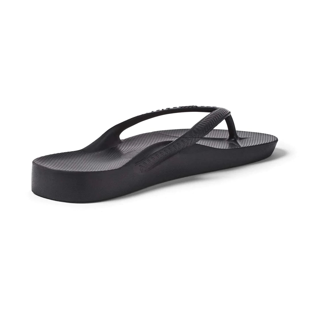Archies Arch Support Thongs - Black (6966176743501)