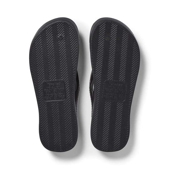 Archies Arch Support Thongs - Black (6966176743501)