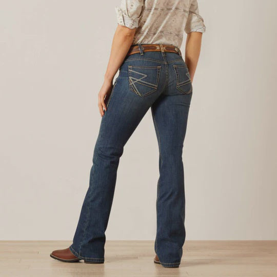 Womens Ariat Sonia Mid Rise Boot Cut Jean - Ocean (7521710014541)