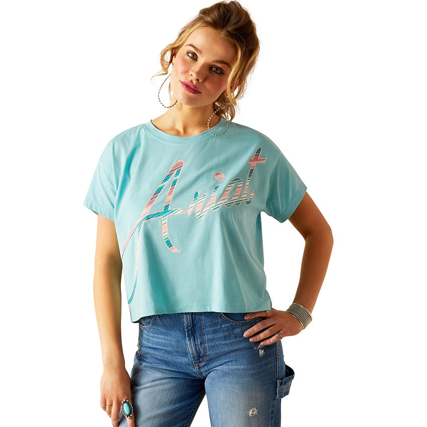 Womens Ariat Mills Tee Tshirt - Marine Blue (7336700706893)