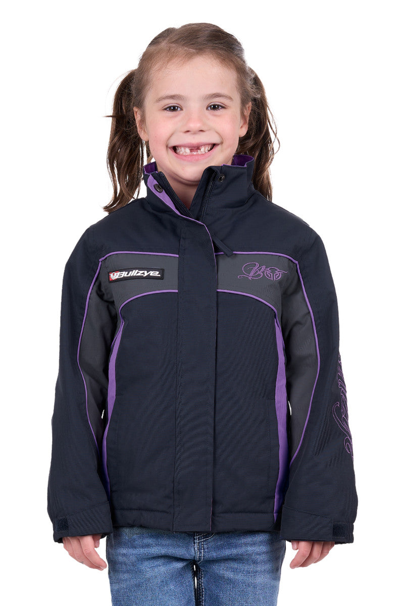 Girls Bullzye Carla Jacket - Navy / Purple (7510272770125)