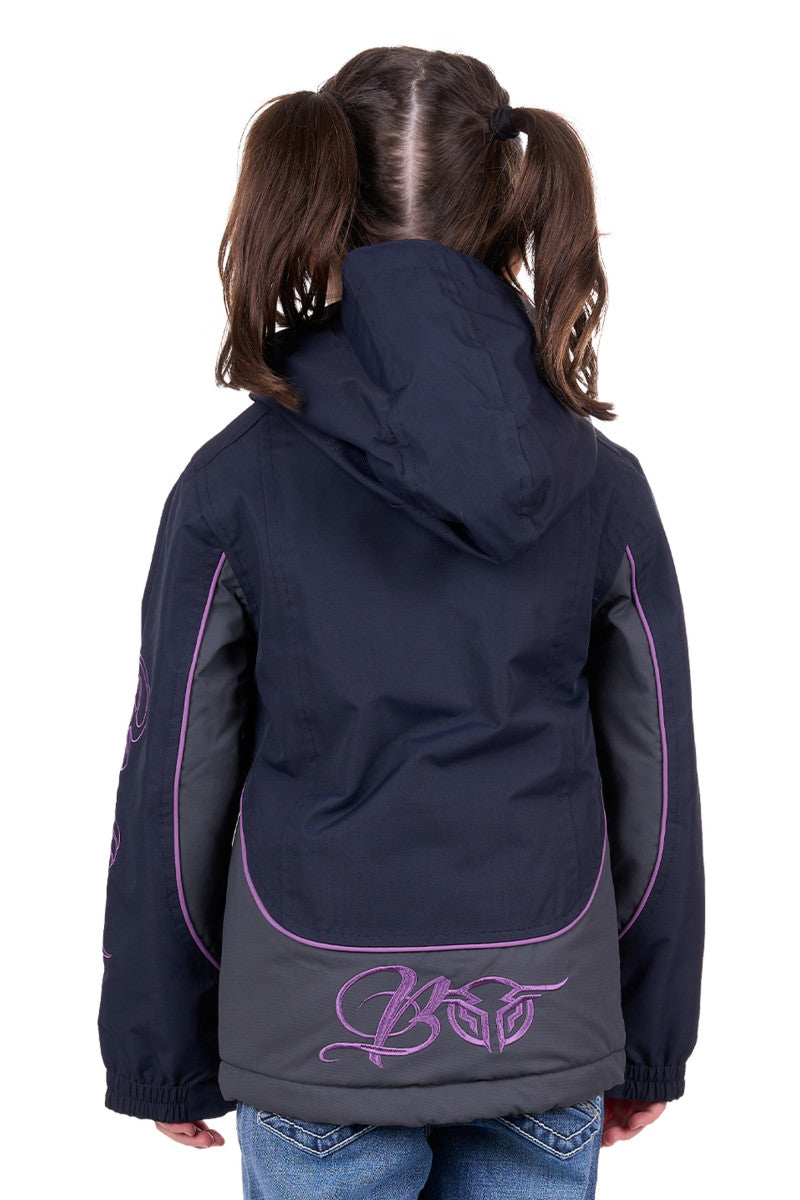 Girls Bullzye Carla Jacket - Navy / Purple (7510272770125)