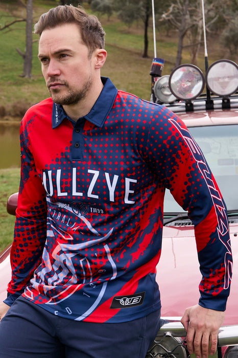 Mens Bullzye Long Sleeve Fishing Shirt - Multi