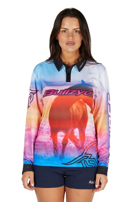 Womens Bullzye Gallop Fishing Shirt - Multi