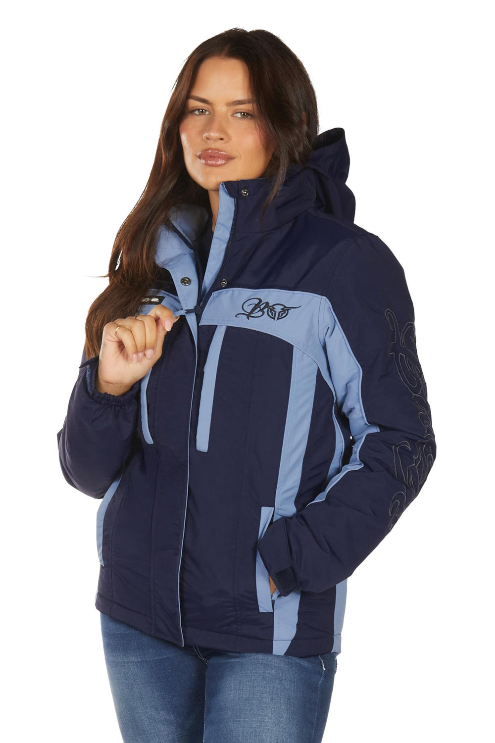 Womens Bullzye Carla Jacket - Light Blue / Navy