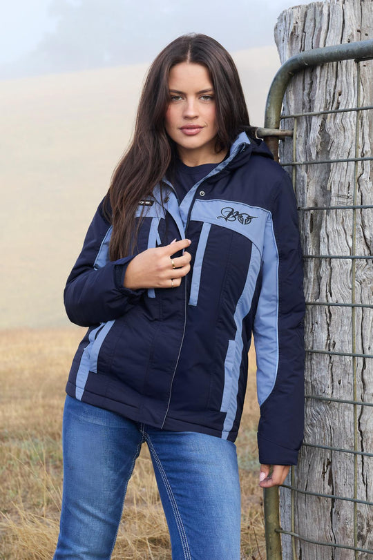 Womens Bullzye Carla Jacket - Light Blue / Navy