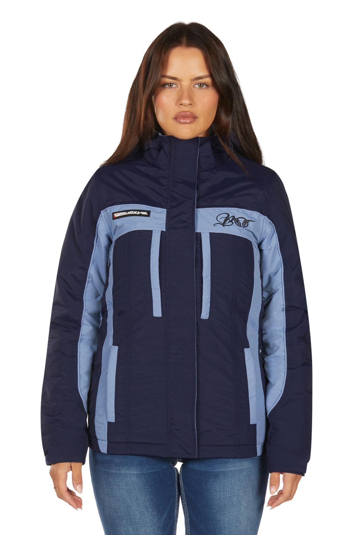 Womens Bullzye Carla Jacket - Light Blue / Navy