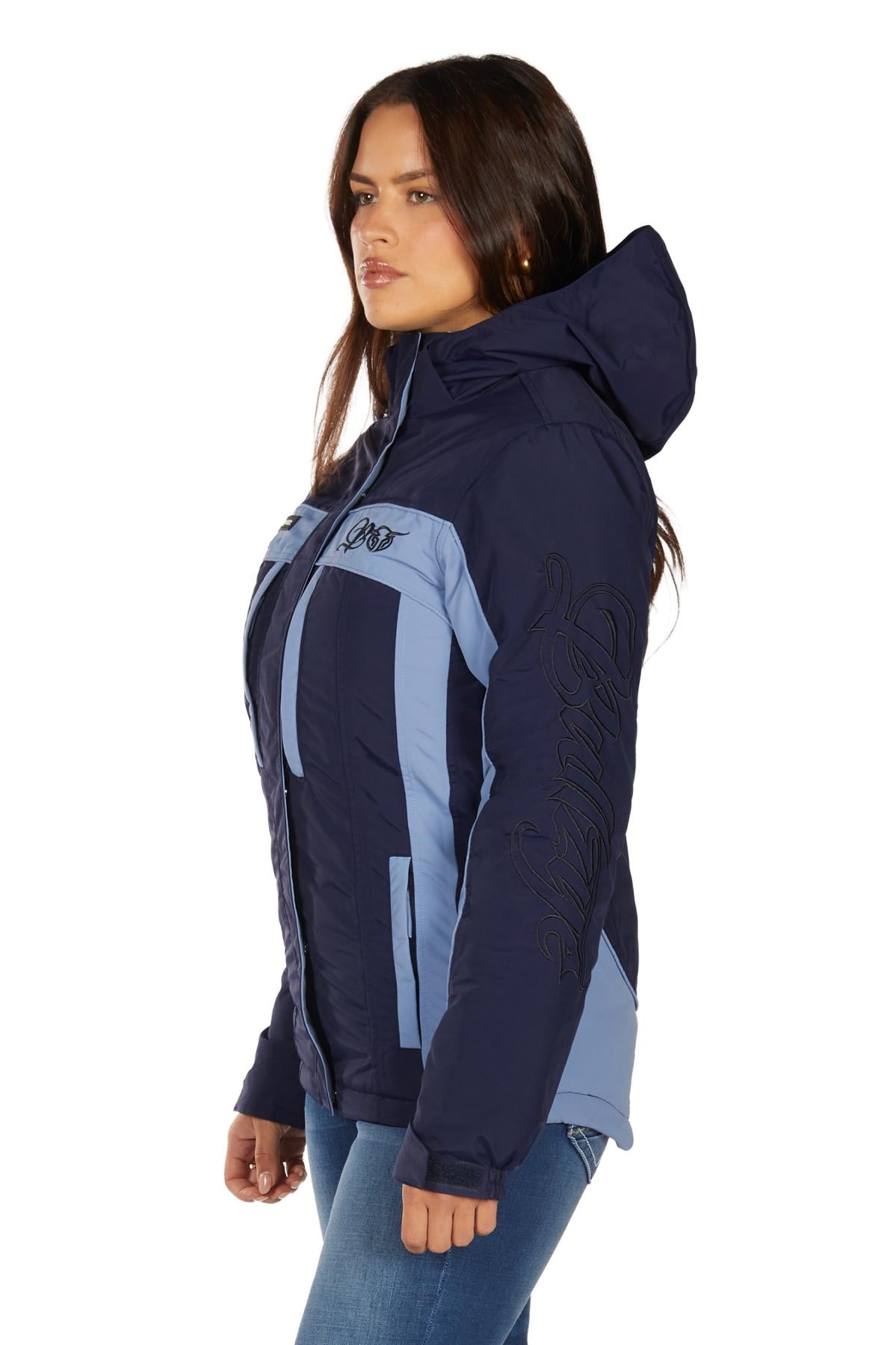 Womens Bullzye Carla Jacket - Light Blue / Navy