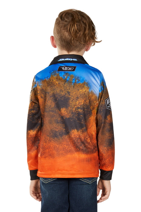 Boys Kids Bullzye Blazing Long Sleeve Fishing Shirt - Multi