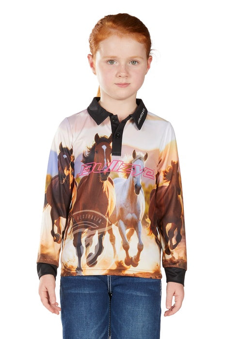 Girls Bullzye Gallop Fishing Shirt win26 - Multi
