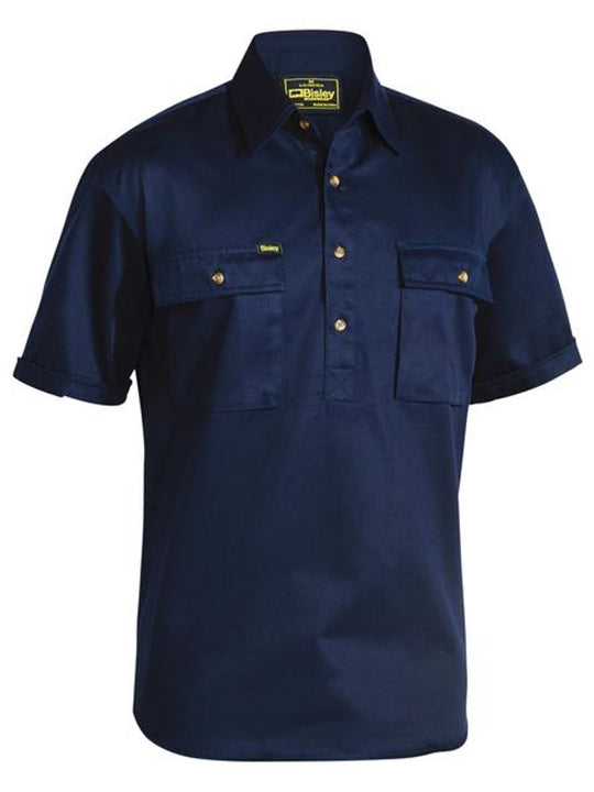 Mens Bisley Closed Front Cotton Drill S/S Workshirt (6680788828237)