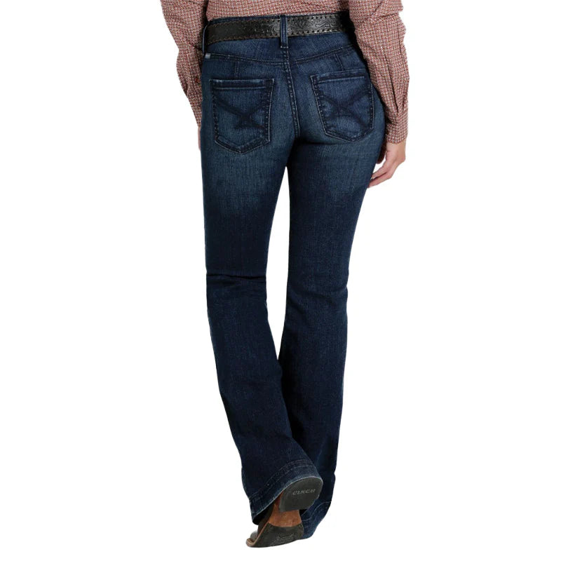 Womens Cinch Lynden Slim Trouser Moderate Rise Jean - Rinse