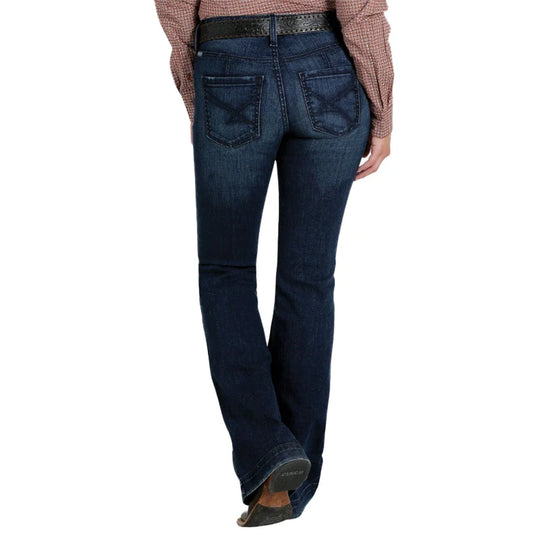 Womens Cinch Lynden Slim Trouser Moderate Rise Jean - Rinse
