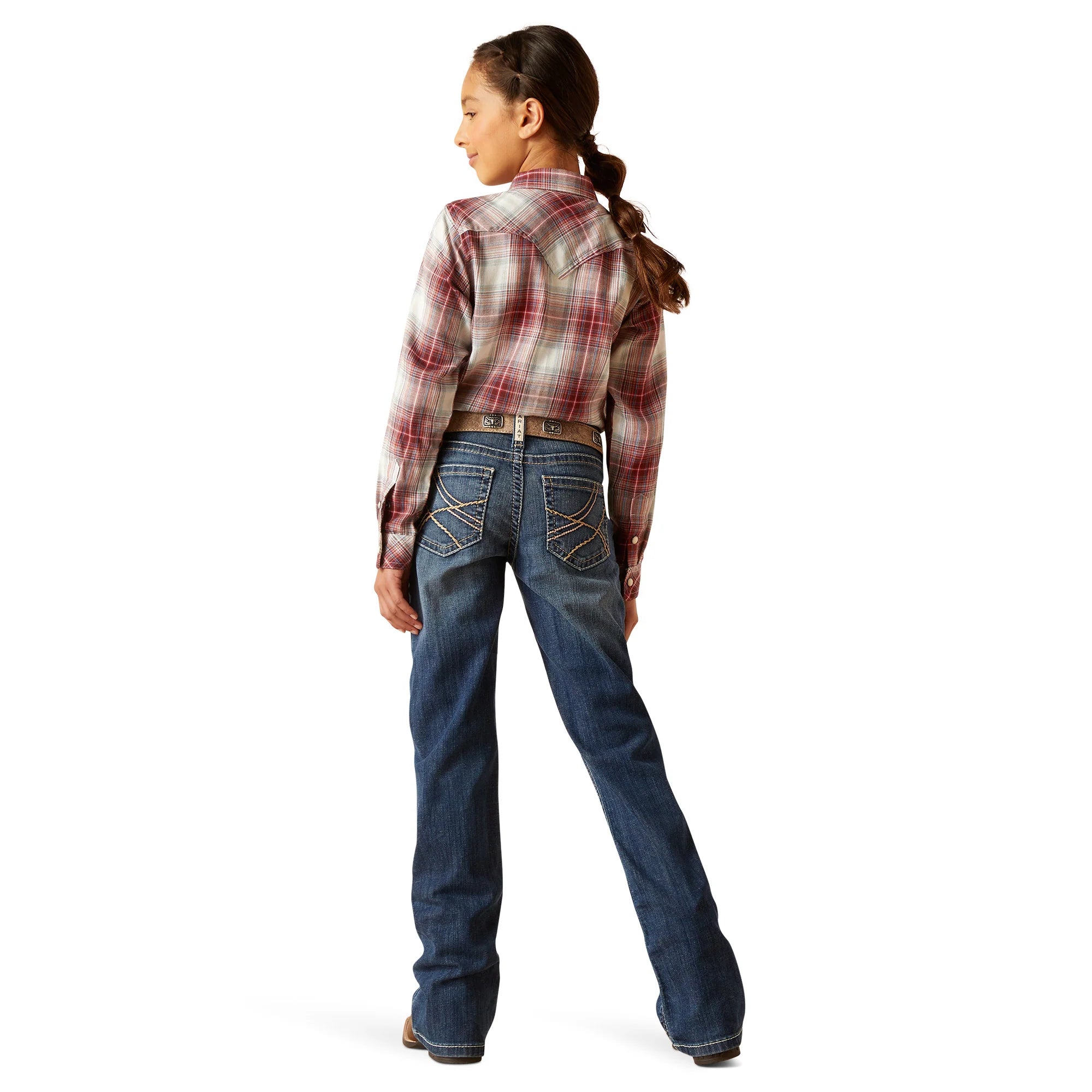 Girls Ariat REAL Boot Cut Jean - Everlee Chill Blue (7012065706061)