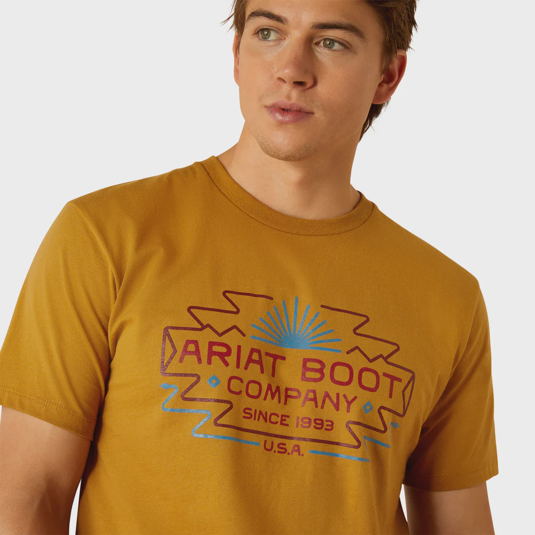 Mens Ariat Amigo Tee Tshirt - Harvest Gold (7382522331213)