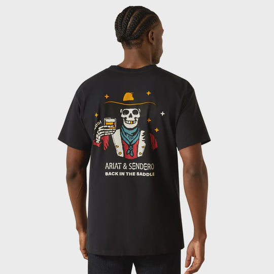 Mens Ariat Sendero When life gives you Agaves Tee Tshirt - Black