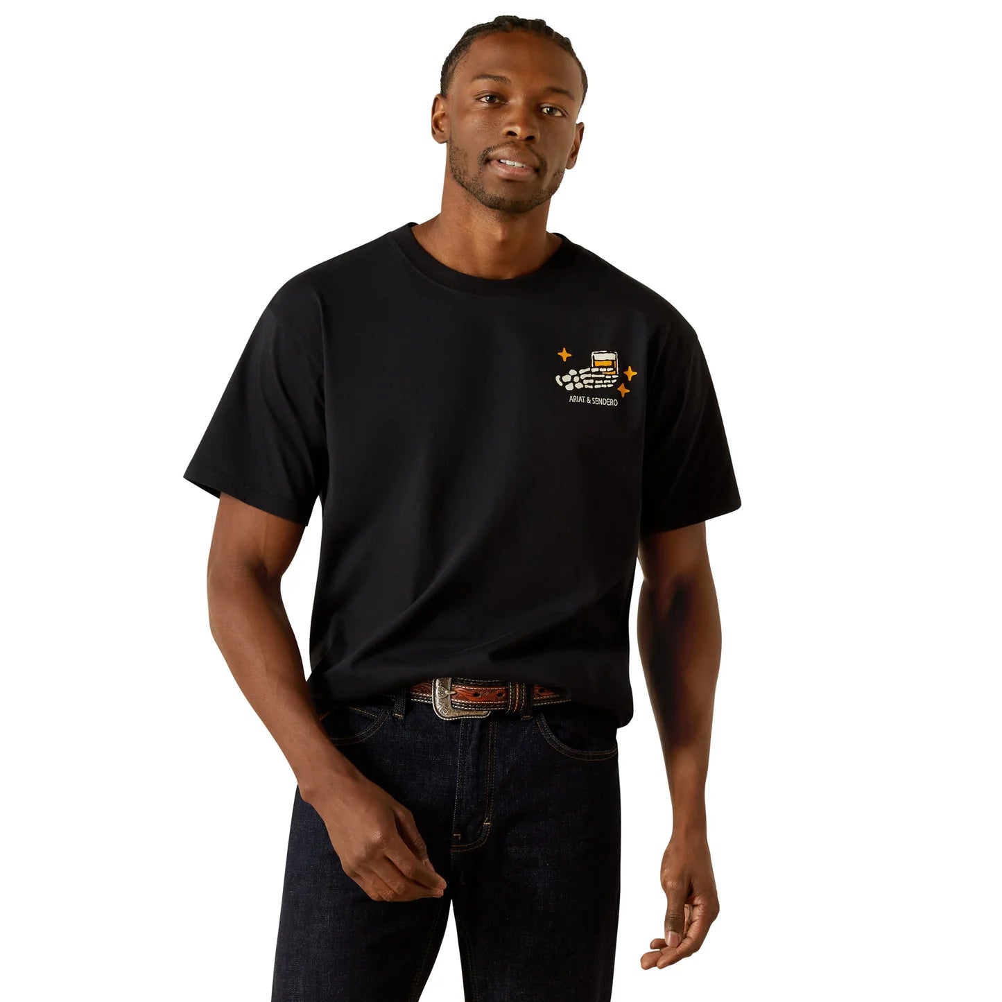 Mens Ariat Sendero When life gives you Agaves Tee Tshirt - Black