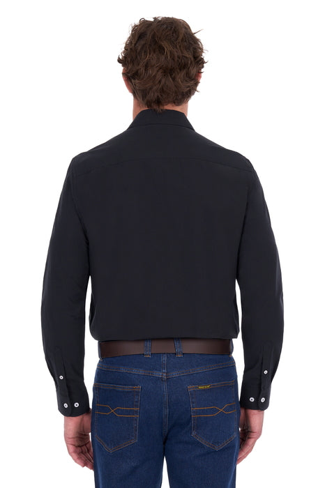 Mens Hard Slog Harper Long Sleeve Shirt - White or Black